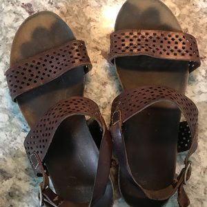 Italian leather cork sandals